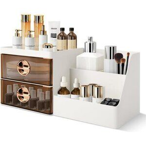 Makeup Organizer with Clear Drawers Large Vanity Skincare Storage Box